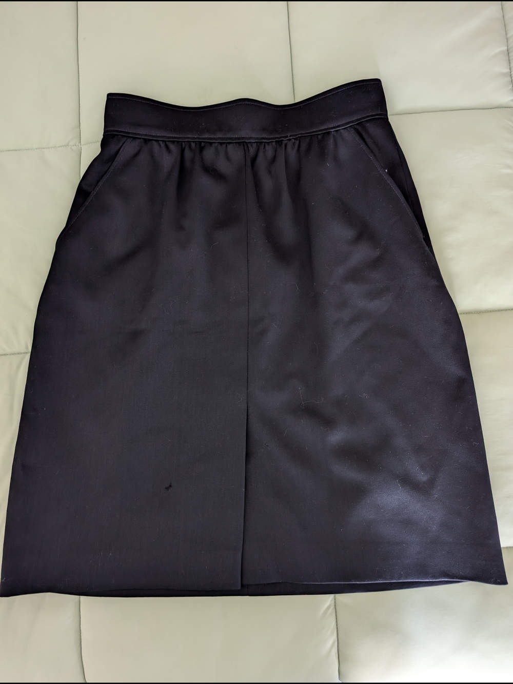 CHANEL Black Pencil Skirt with Front Slit